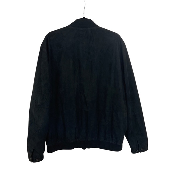 Amaretto Mens Black Microfiber Jacket Size 54/Large - Picture 2 of 10